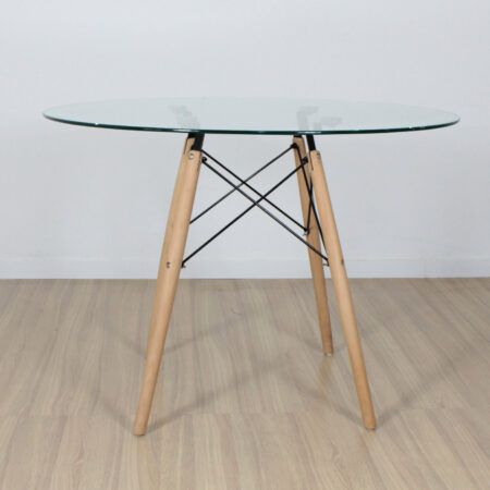 Mesa 1.20 redonda clear vidrio