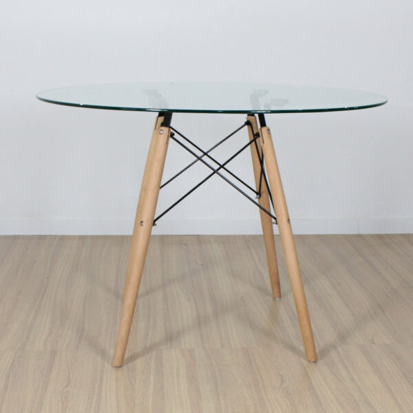 Mesa 1.20 redonda clear vidrio