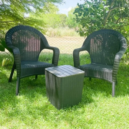 2 sillones Garden Life Rattan Qatar y mesa auxiliar Garden Life Rattan Capri