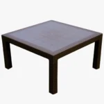 Mesa Baru simil Ratan 90 X 90 patas cortas - varios colores