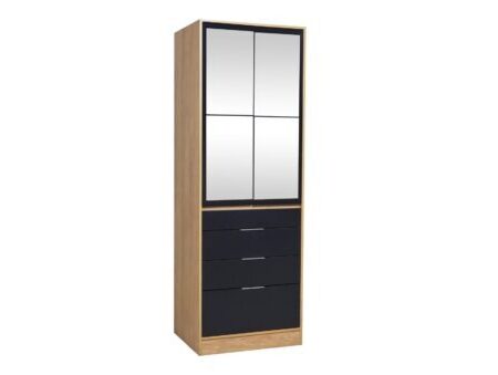 Placard con 2 puertas, 4 cajones y espejo