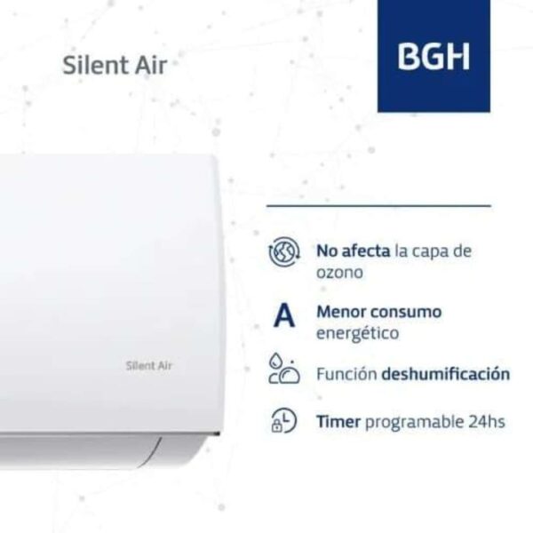Aire acondicionado BGH, frío/calor, modelo ON/OFF, 2650 frigorías.