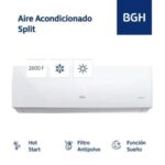 Aire acondicionado BGH, frío/calor, modelo ON/OFF, 2650 frigorías.