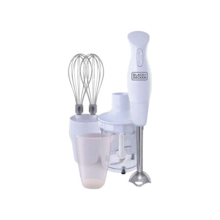 Minipimer Black & Decker 500W Blanco 3en1 De Inmersión