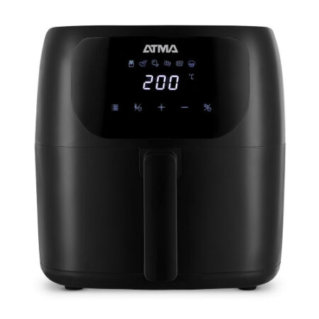 Freidora de aire Atma 6,5 litros, color negra.
