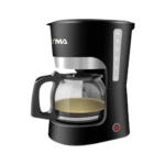 Cafetera Atma de filtro, 1,25 litros, color negra.