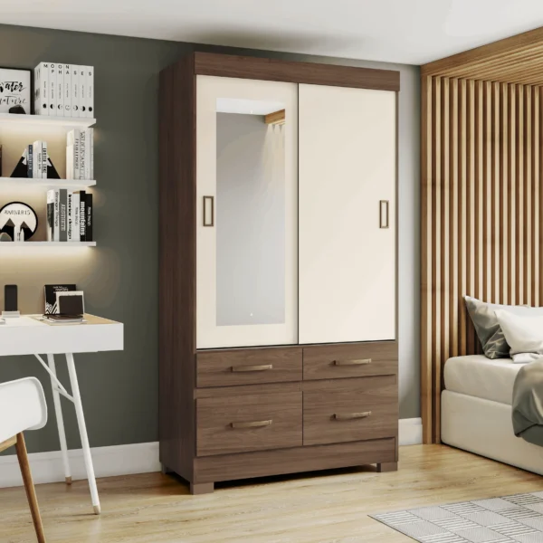 Placard 2 puertas / 4 cajones