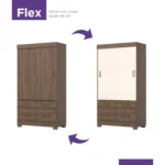 Placard 2 puertas / 4 cajones