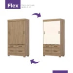 Placard 2 puertas / 4 cajones