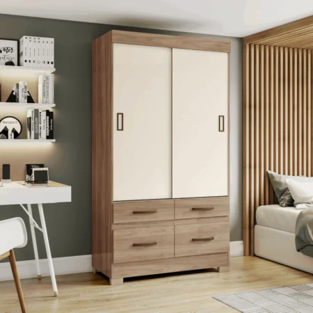 Placard 2 puertas / 4 cajones