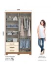 Placard 4 puertas / 3 cajones