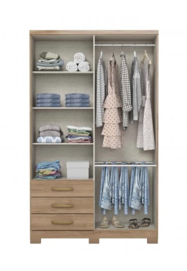 Placard 4 puertas / 3 cajones
