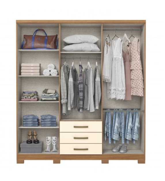 Placard 6 puertas / 3 cajones