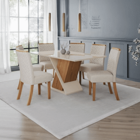 Mesa Henn Solus 1,60 x 0,90 mts con vidrio