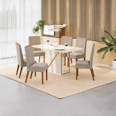 Mesa Henn Andy 1,60 x 0,90 mts con vidrio