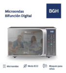 Microondas Bgh 20 Lts Digital Gris 700 W