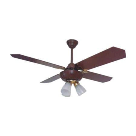 Ventilador de Techo Everest 4 Aspas de Madera con Luz 1,20 m