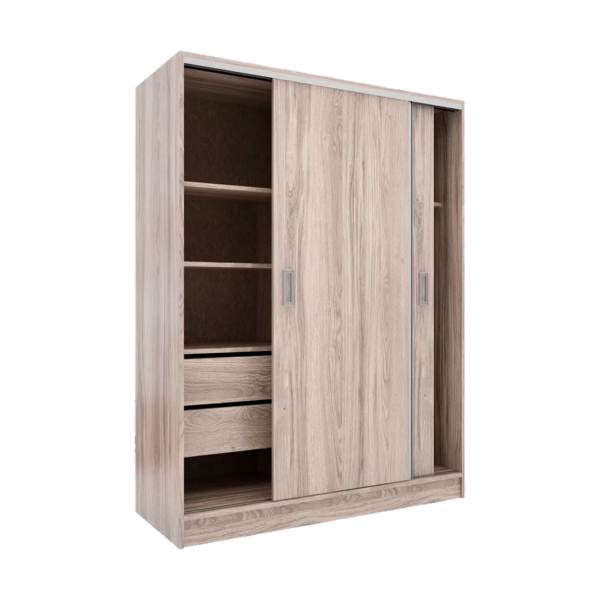 Placard con 2 puertas corredizas y 2 cajones