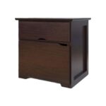 Mesa de luz caoba con cajón y puerta