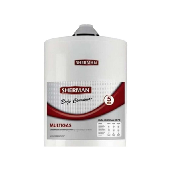 Termotanque Sherman 50 Lts C/Sup MG Pie