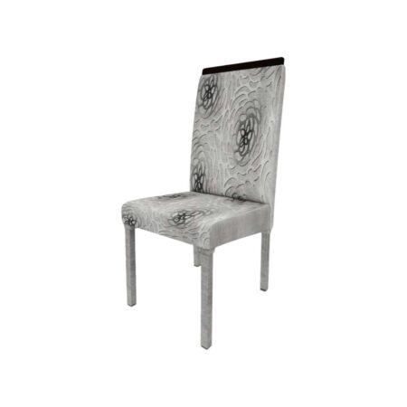 Silla tapizada en pana gris