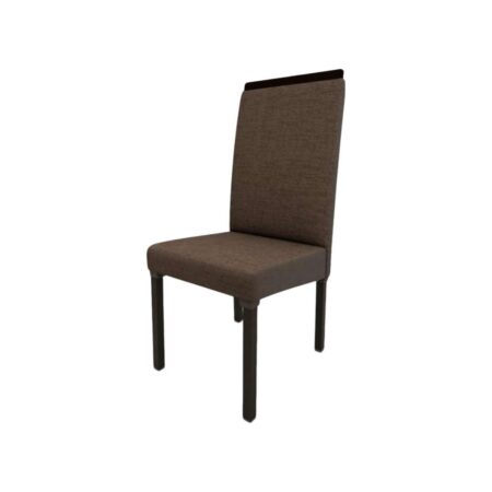 Silla de lino color chocolate