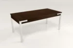 Mesa extensible rectangular con patas cromadas – 1,80 x 0,90