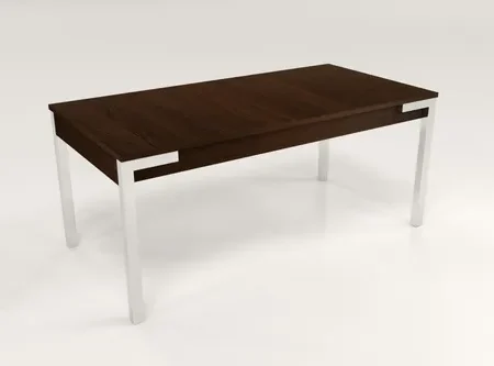 Mesa extensible rectangular con patas cromadas – 1,80 x 0,90