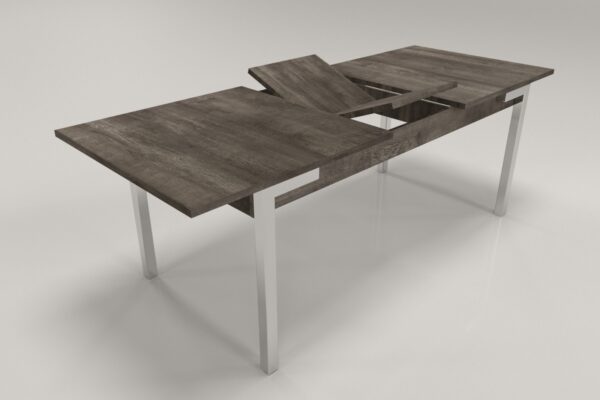 Mesa extensible rectangular con patas cromadas – 1,80 x 0,90