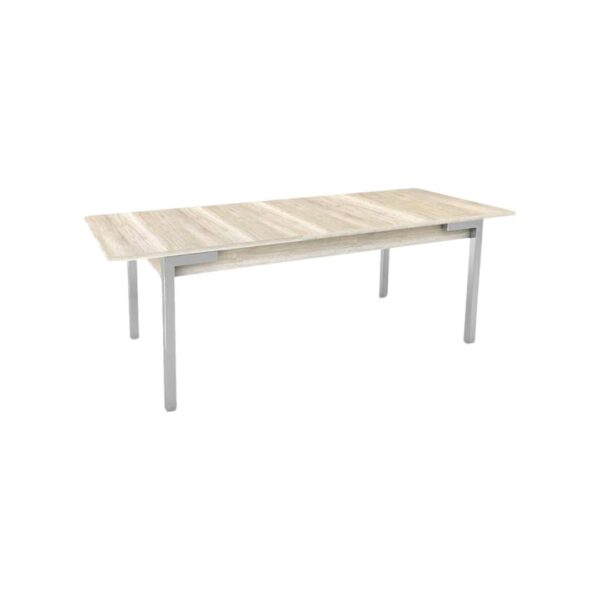 Mesa extensible rectangular con patas cromadas – 1,80 x 0,90
