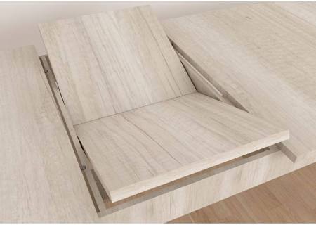 Mesa extensible rectangular con patas de melamina – 1,40 x 0,90
