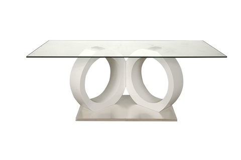 Mesa rectangular con tapa de vidrio – 2,00 m