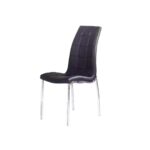 Silla tapizada gris velvet con patas metálicas (venta por 6 unidades)
