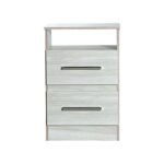 Mesa de luz, 2 cajones, marfil