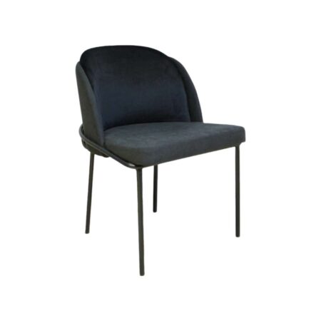 Silla color gris con patas negras