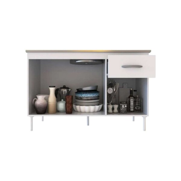 Bajo mesada Delos 1,20 m 3 puertas / 1 cajón