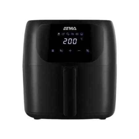 Freidora de aire Atma 6,5 litros, color negra.