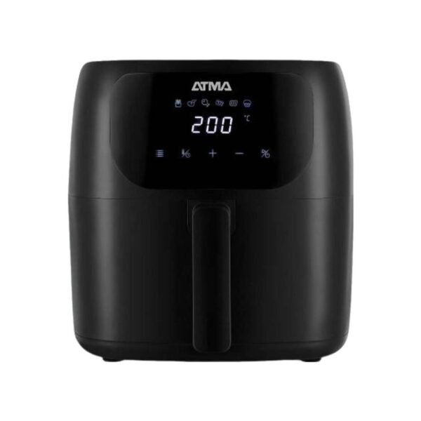 Freidora de aire Atma 6,5 litros, color negra.