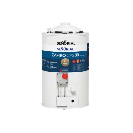 Termotanque Señorial 30 Lts C/Dual MG Gas Zafiro 33000