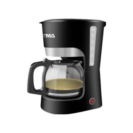 Cafetera Atma de filtro, 1,25 litros, color negra.