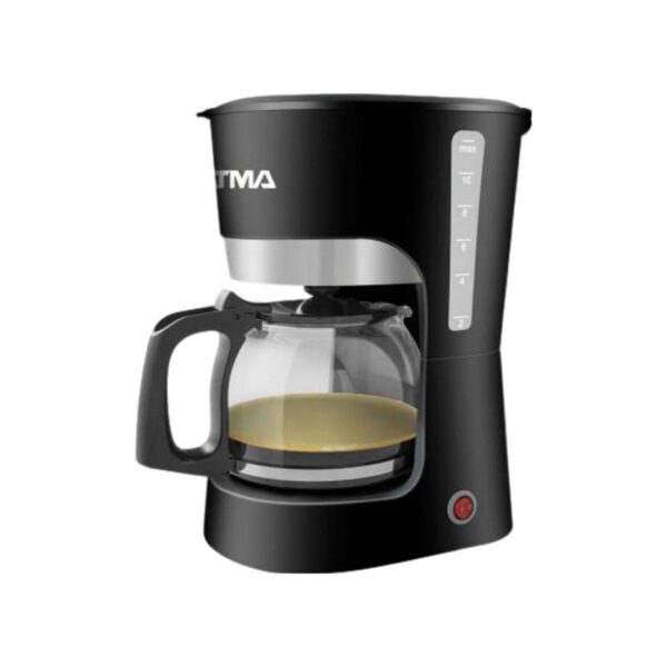Cafetera Atma de filtro, 1,25 litros, color negra.