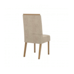 Silla de madera color nature con tapizado crema