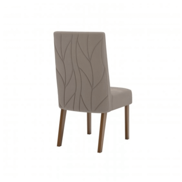 Silla de madera color nature y marrón almendra