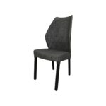 Silla tapizada en lino gris