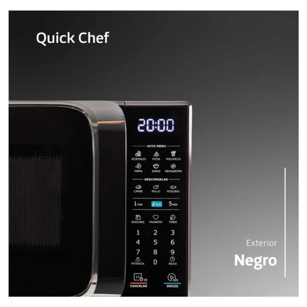Microondas BGH 20 litros digital negro 700W