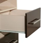 Mesa de luz – 2 cajones, Negro/Blanco