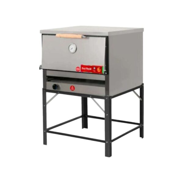 Horno Sol Real GE Pizzero 12 Moldes Puerta Ciega Acero