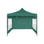 Gazebo Laury 3 x 3 m, tela Oxford, verde, con paredes