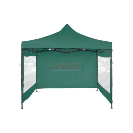 Gazebo Laury 3 x 3 m, tela Oxford, verde, con paredes
