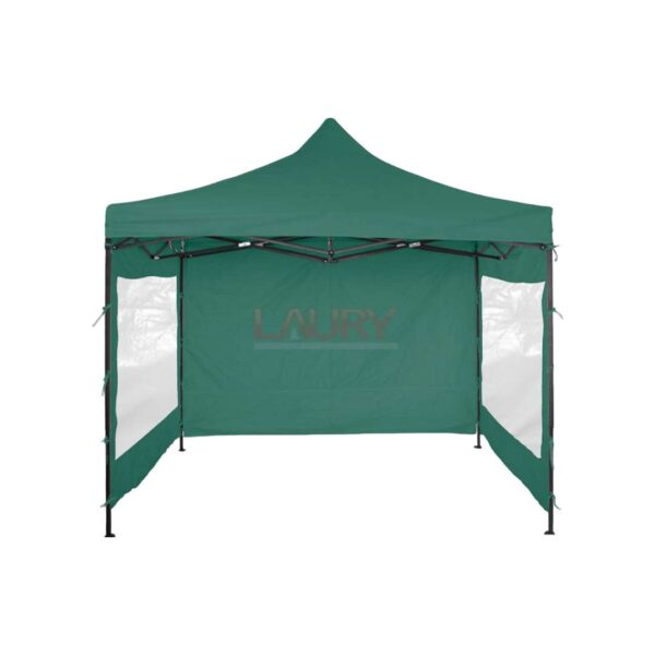 Gazebo Laury 3 x 3 m, tela Oxford, verde, con paredes